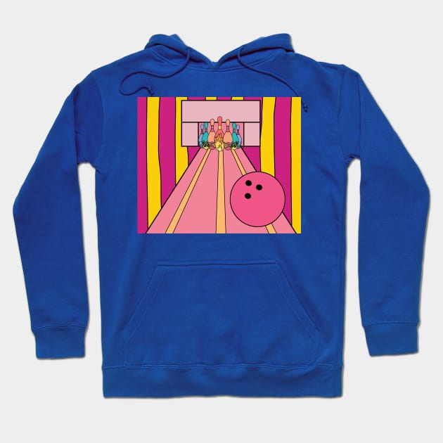 Destroy Pin Bowling Skittles Ball Hoodie by flofin